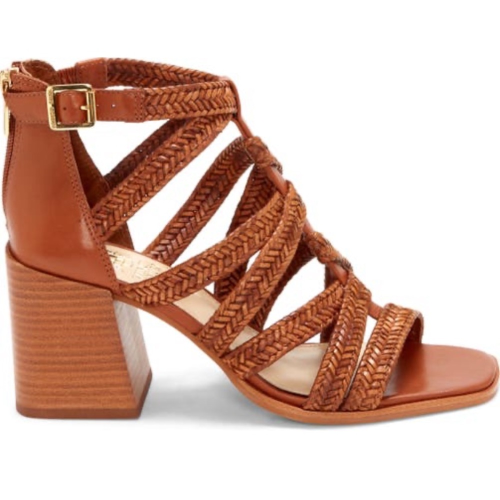 Vince Camuto block heel brown sandal